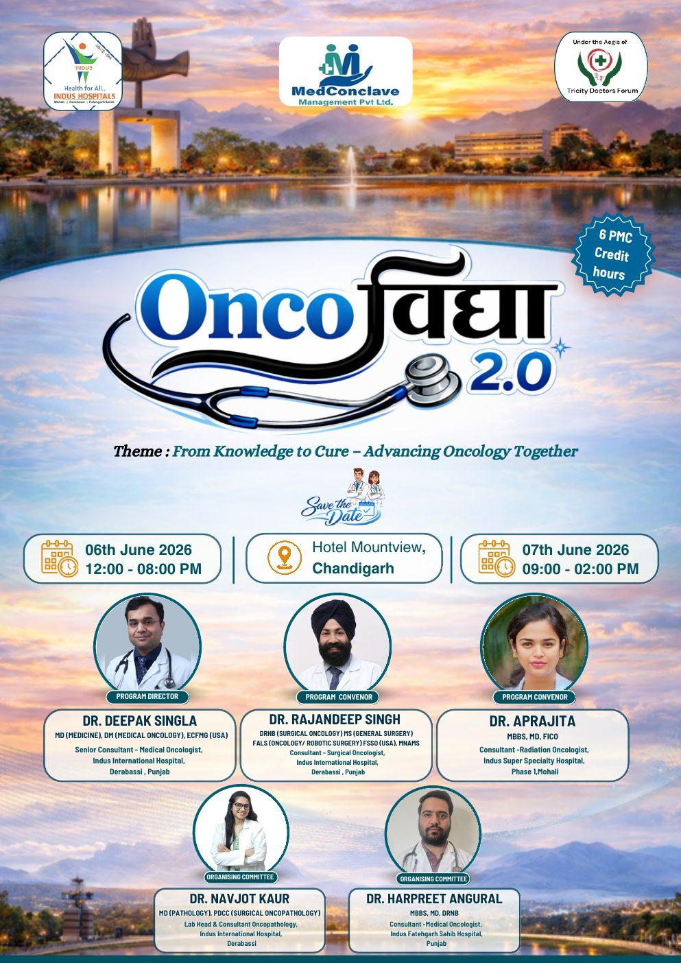 Onco Vidya 2.0 brochure, Tricity Doctors Forum